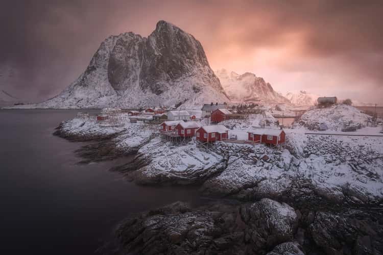 Hamnøy, classic view, Lofoten