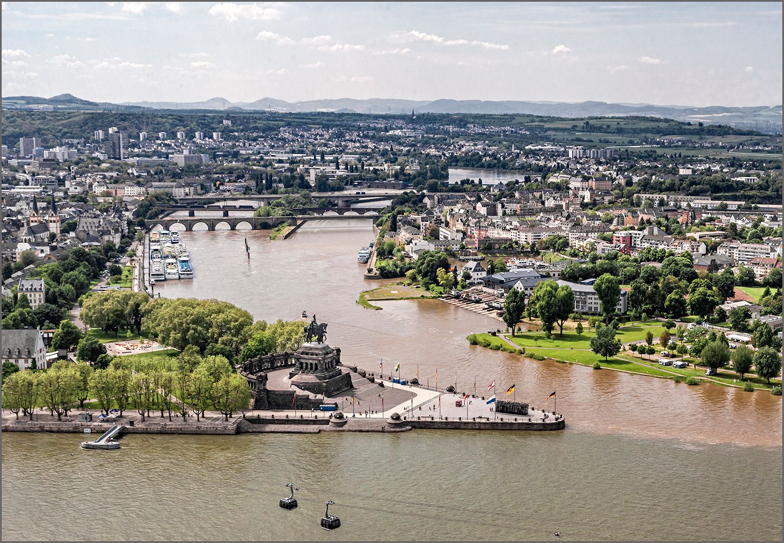 Koblenz from Ehrenbreitstein Fortress, Germany
