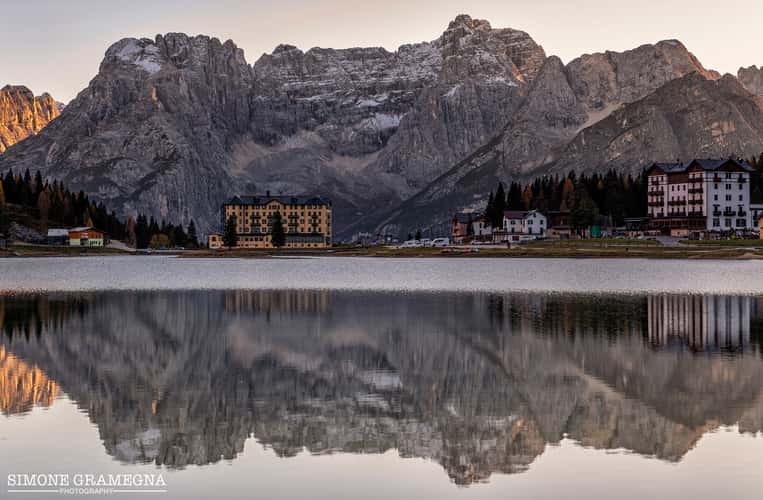 Hotel at Lake Misurina, Dolomites