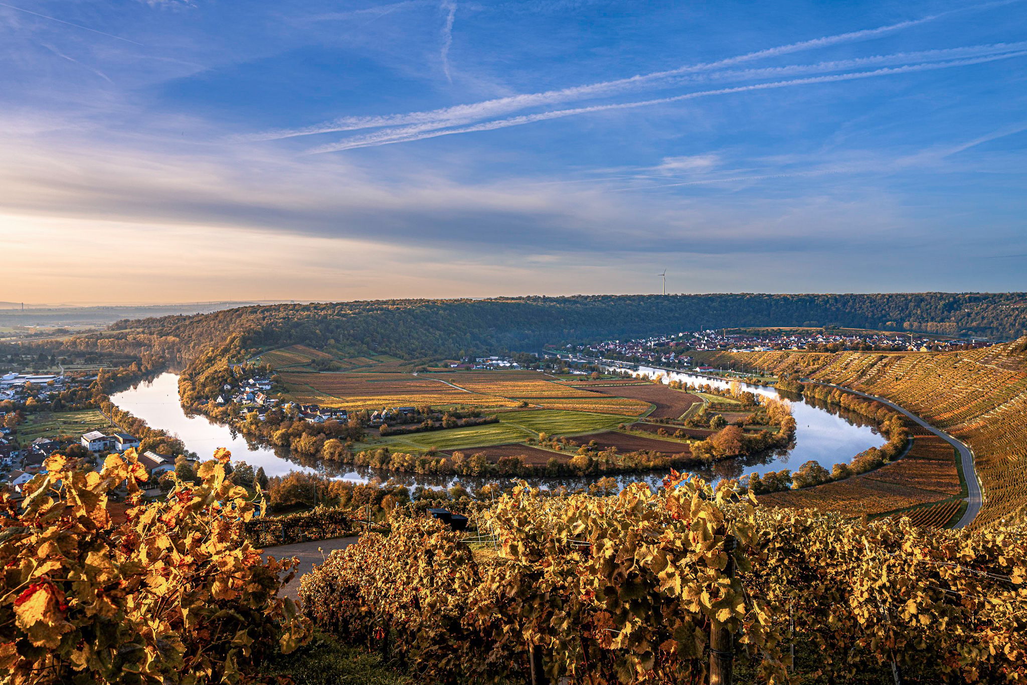 Neckarschleife bei Mundelsheim, Germany