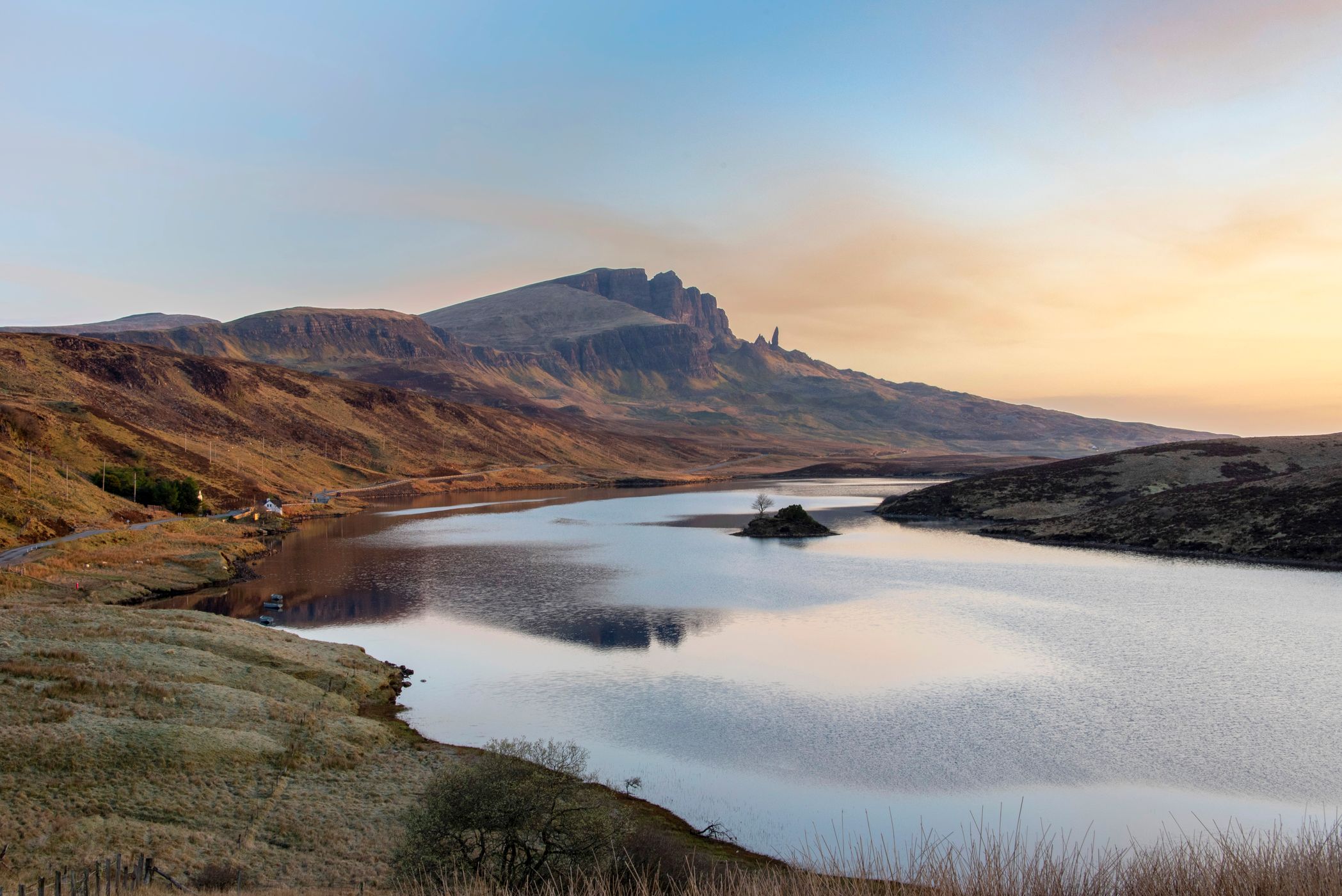 Old Man of Storr From Loch Fada, United Kingdom