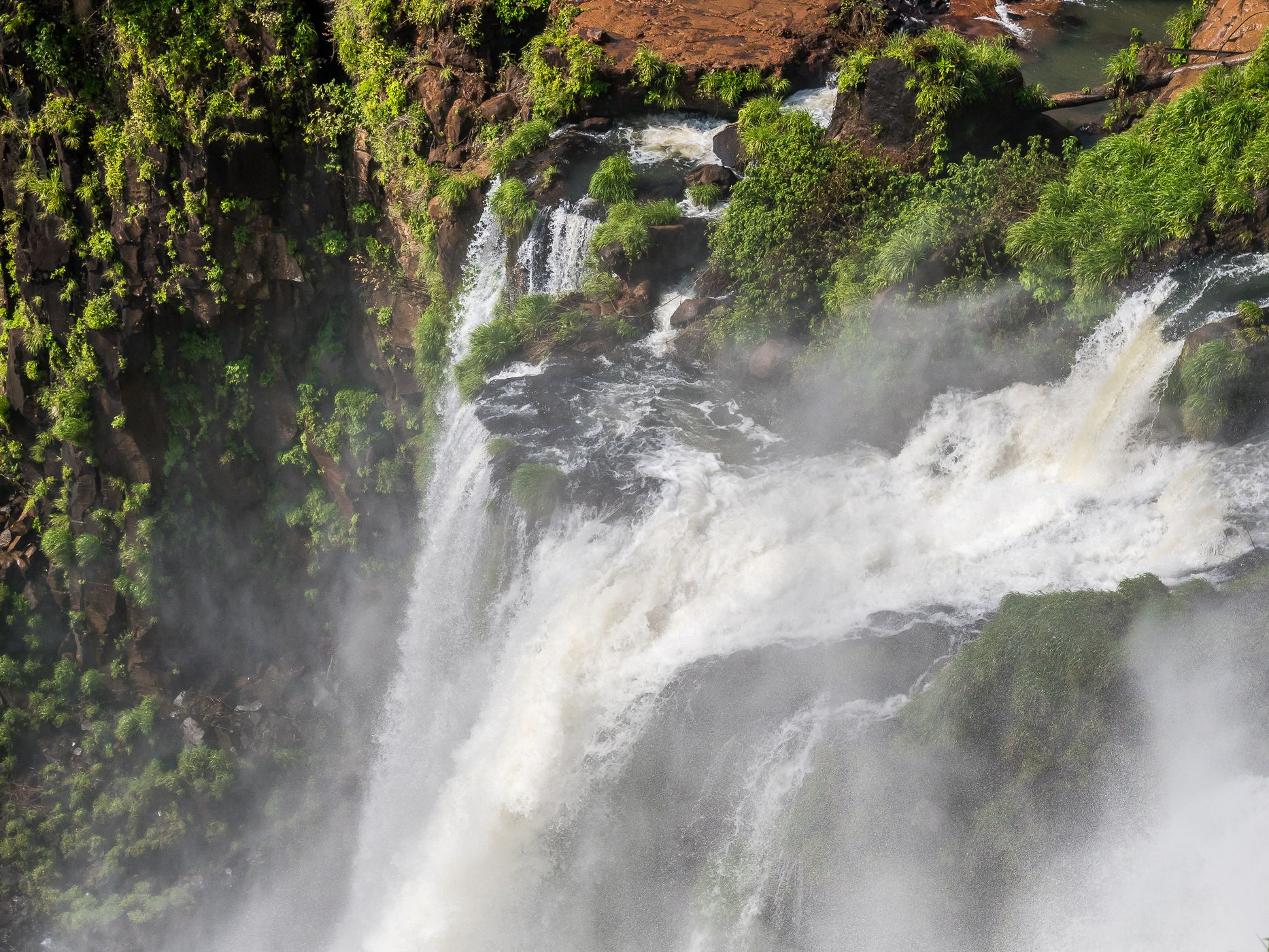 Over the falls Salto Bossetti, Iguazu Falls, Argentina