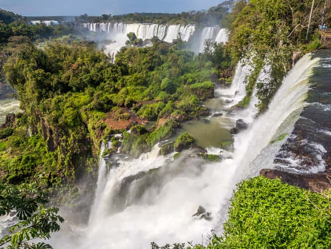 Over the falls Salto Bossetti, Iguazu Falls