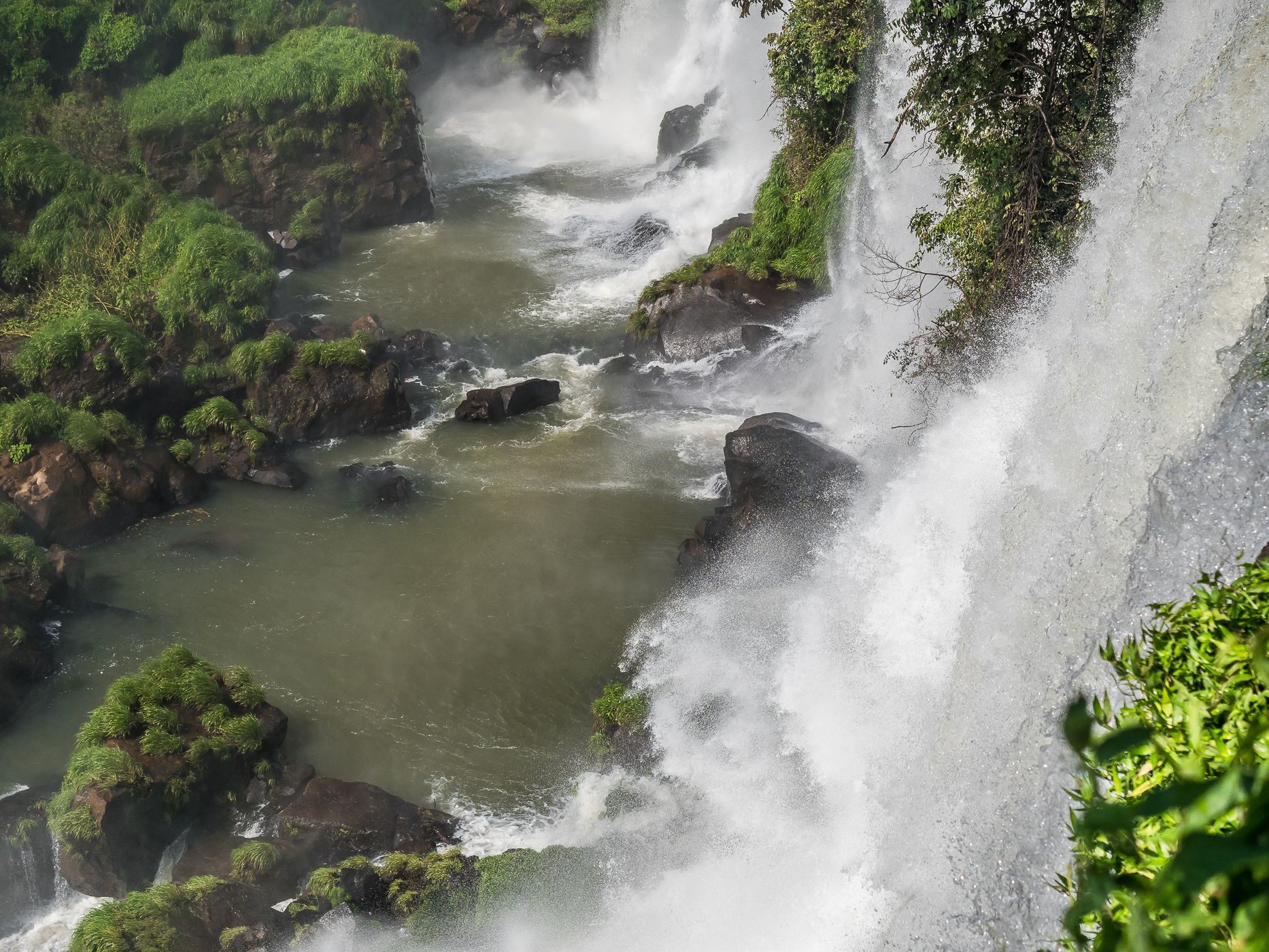 Over the falls Salto Bossetti, Iguazu Falls, Argentina