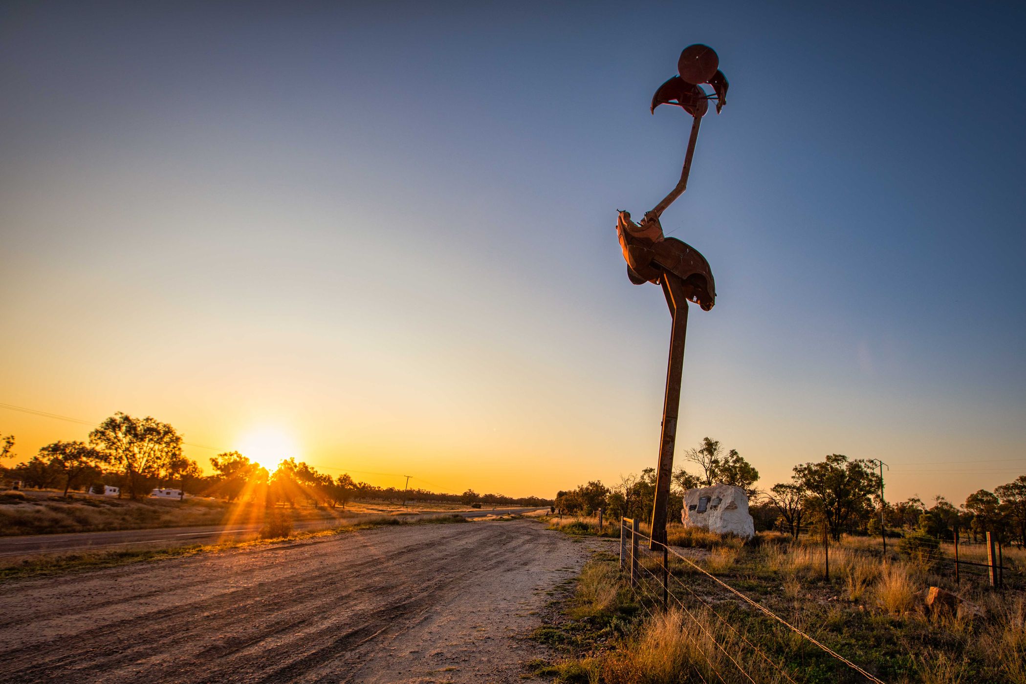 Stanley the Emu, Lightning Ridge, New South Wales, Australia