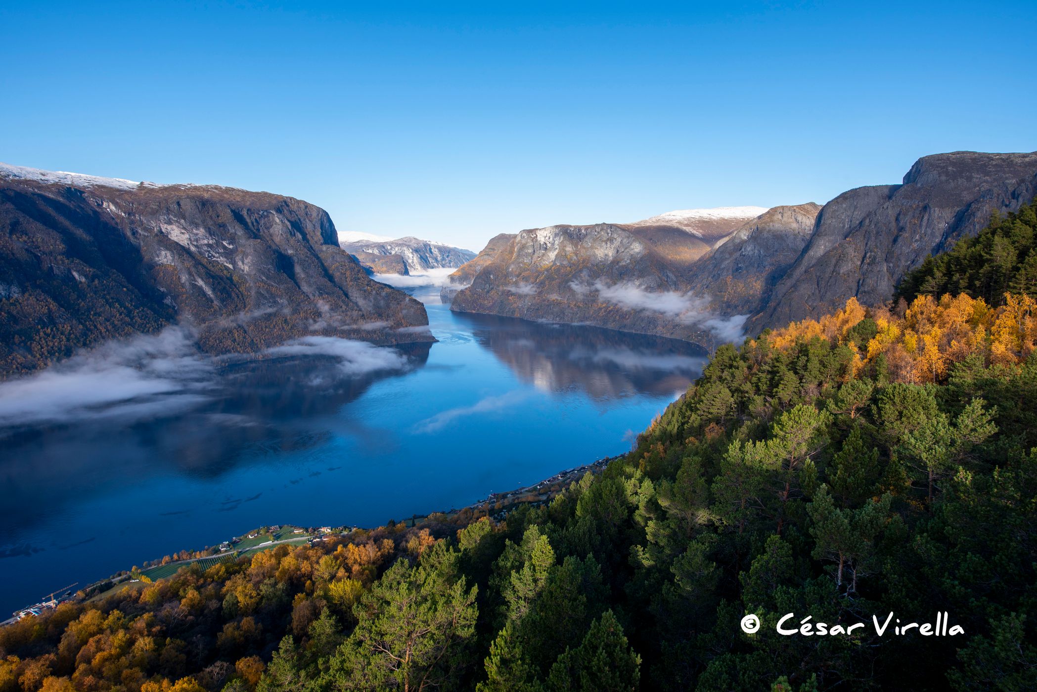 Aurlandsfjord near Aurland, Norway