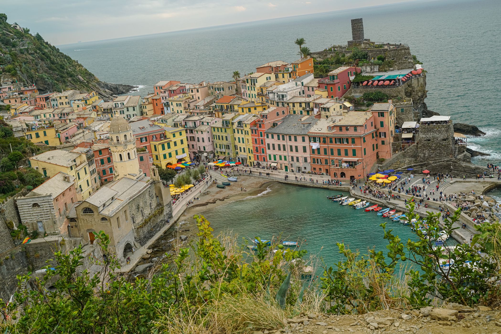 Sunset on Vernazza, Italy