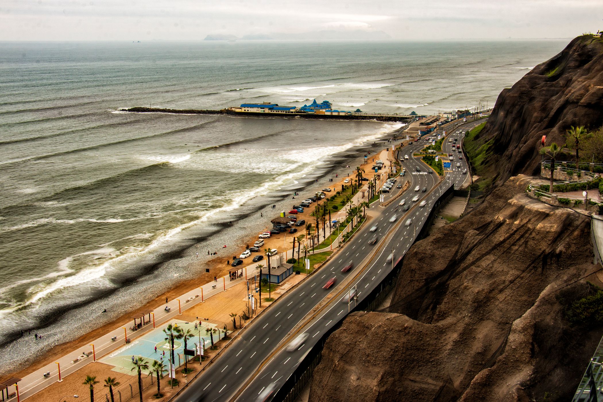 Sunset view from Larcomar, Peru