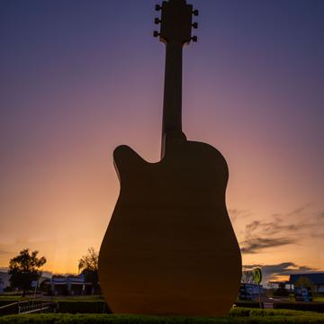 The Big Golden Guitar statue, Tamworth, New South Wales, Australia