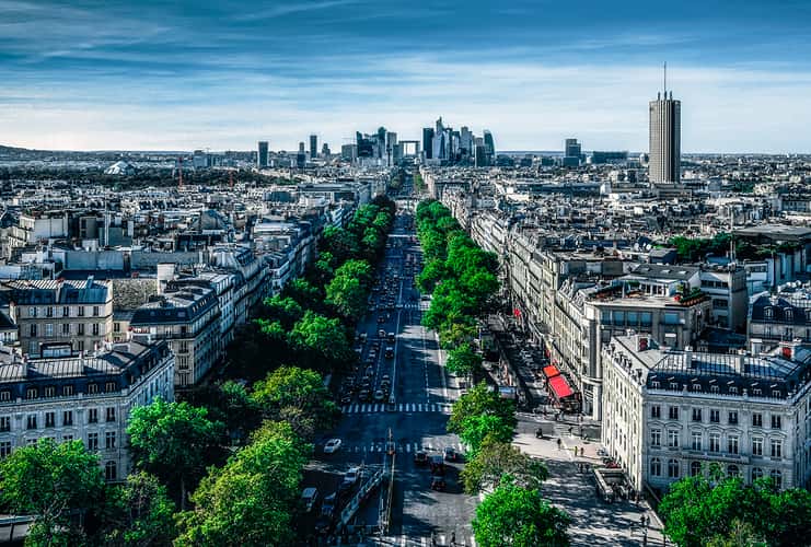 View from Arc de Triomphe, Paris