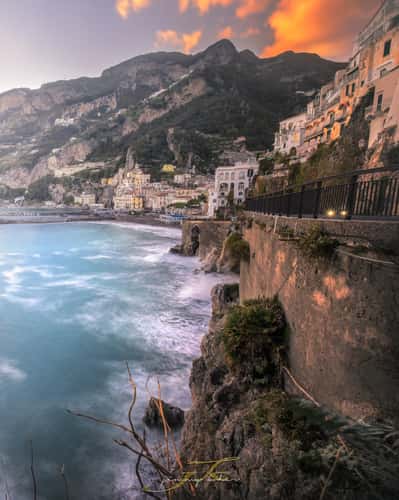 View from Tower to Amalfi Beach