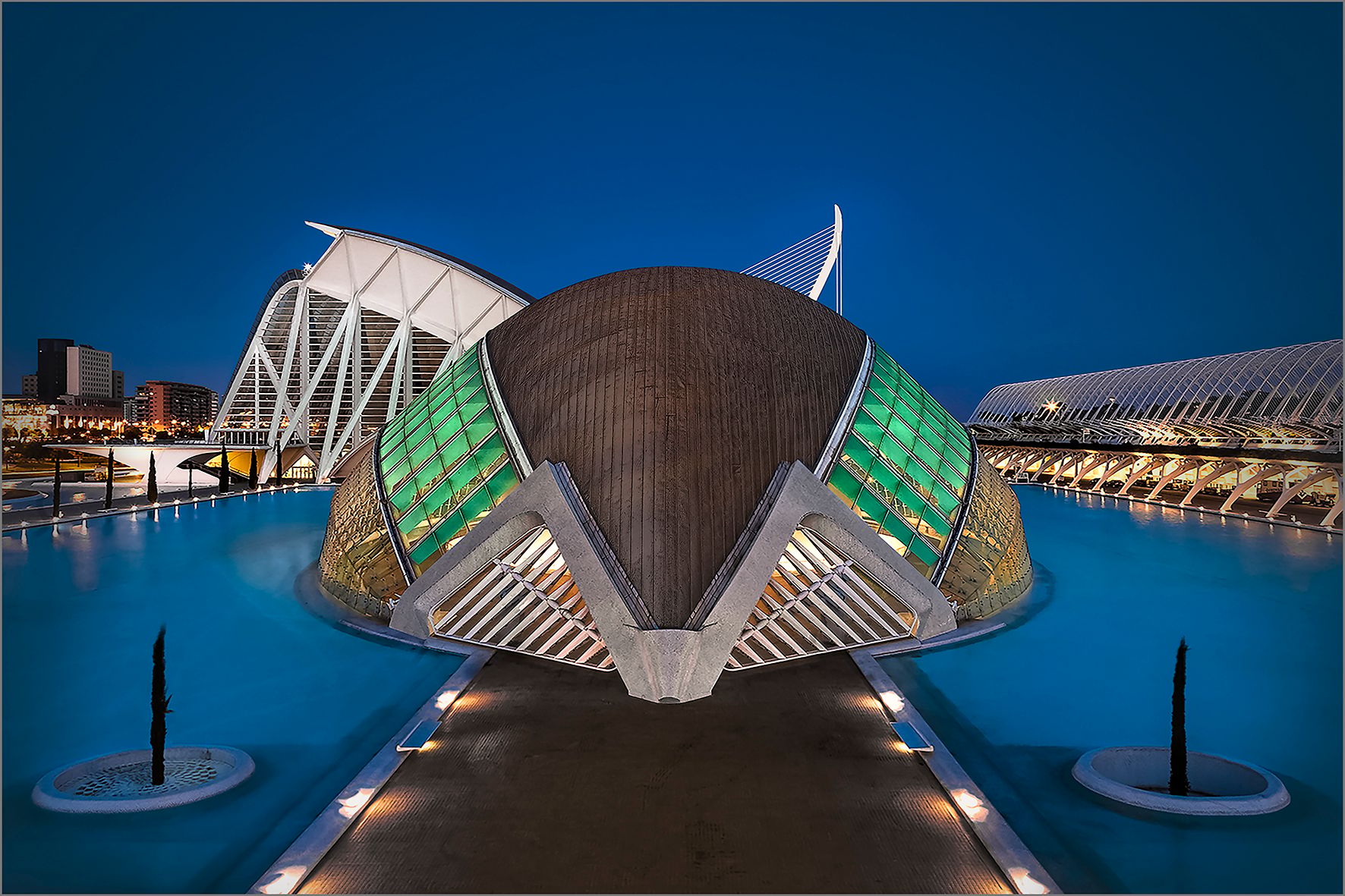 Front of L’Hemisfèric, Valencia, Spain