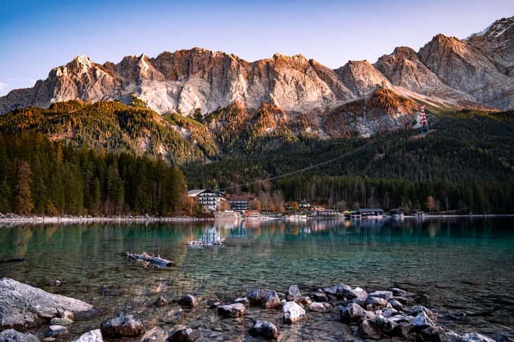 Autumn mountains from Eibsee