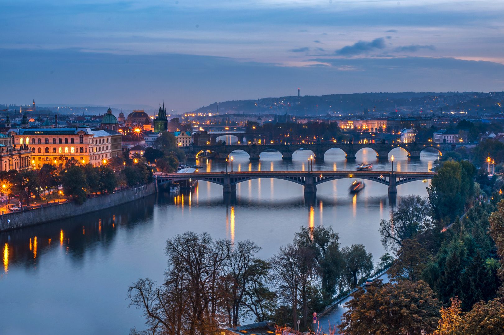 Bridges over Vltava river, Czech Republic