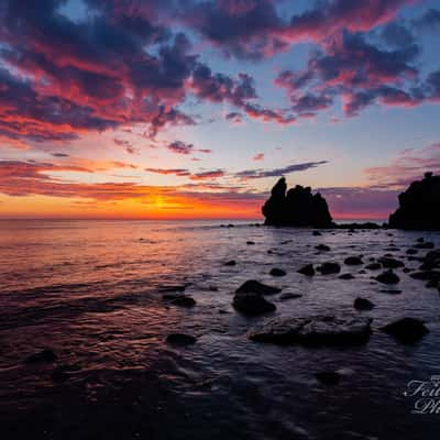 Cap d'Agde, 'La Conque' lava beach, France