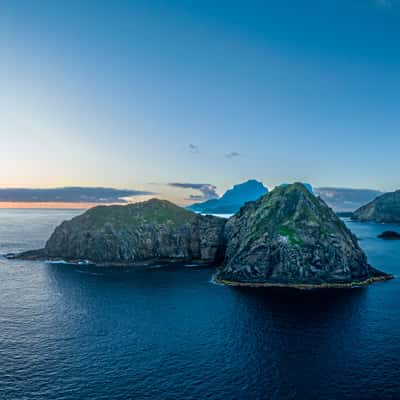 Drone Sugarloaf Island, Lord Howe Island, New South Wales, Australia