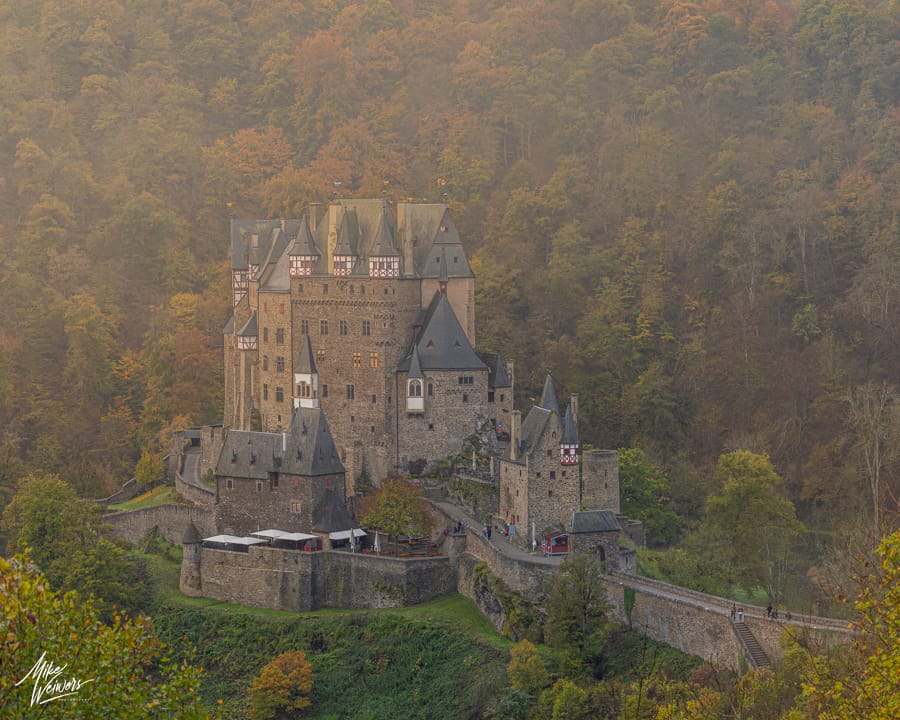 Upper view of Eltz Castle, Germany