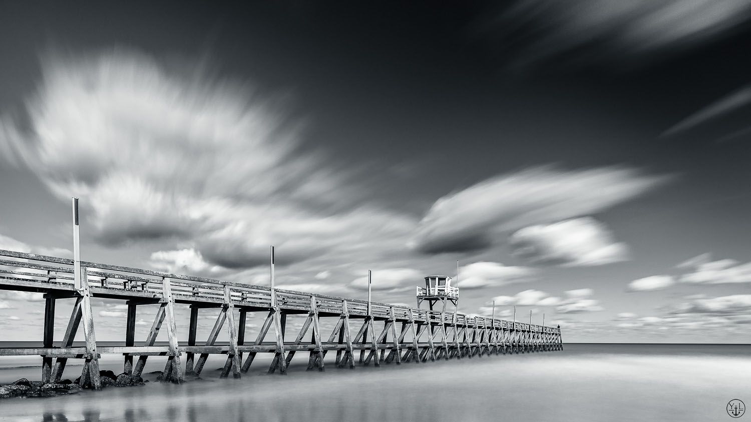 Fishermen's pontoon at Luc-sur-Mer, France