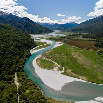 Haast River [drone], New Zealand