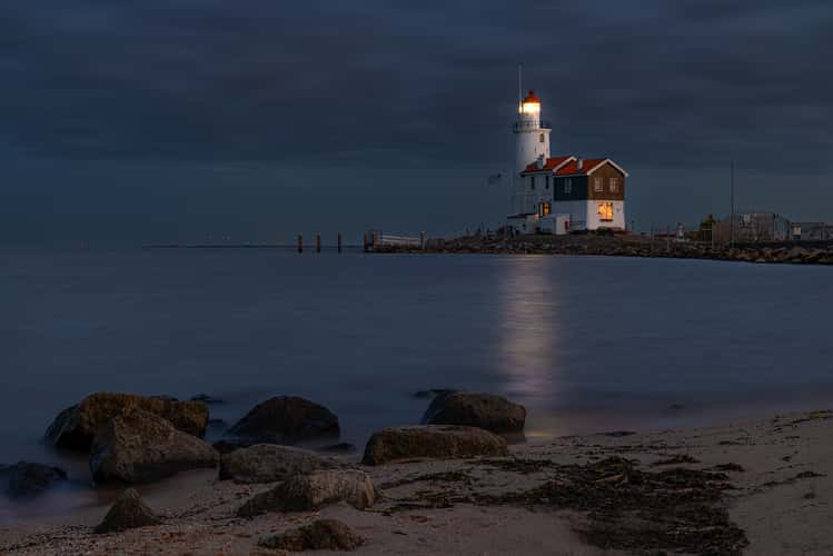 Lighthouse at Marken in the Netherlands