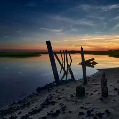 Marshland at Provincetown Causeway, USA