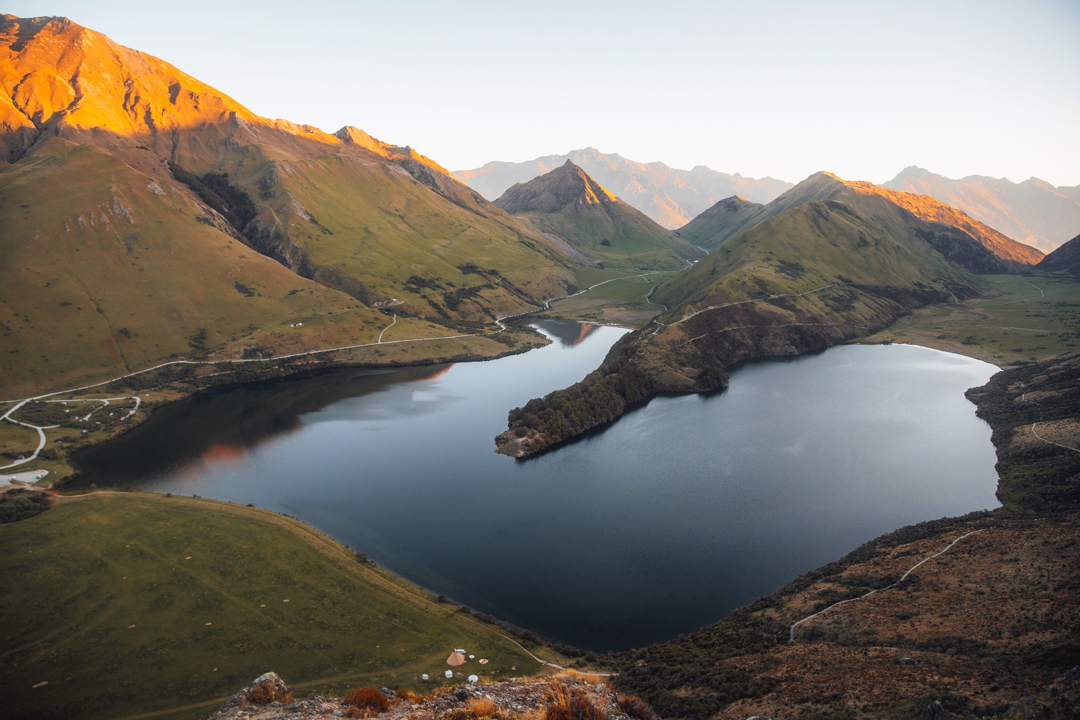 Moke lake, New Zealand