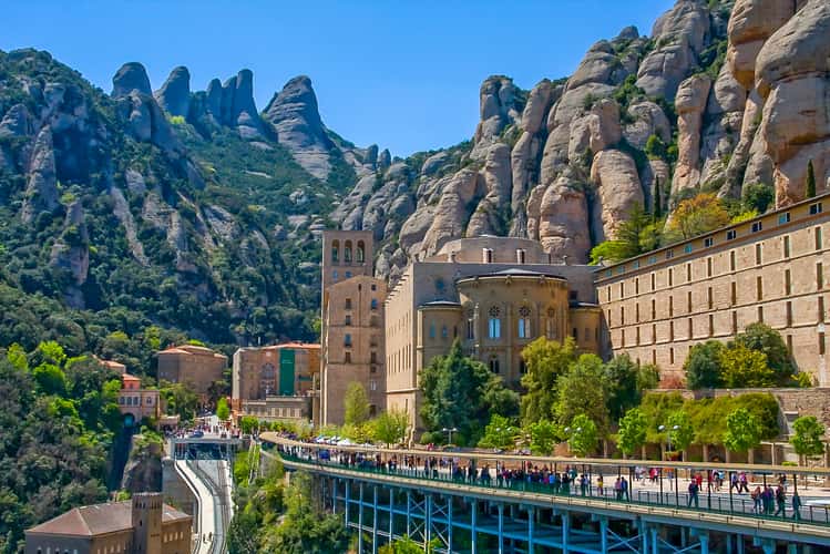 Montserrat Abbey from the 'Stairway to Heaven' Monument