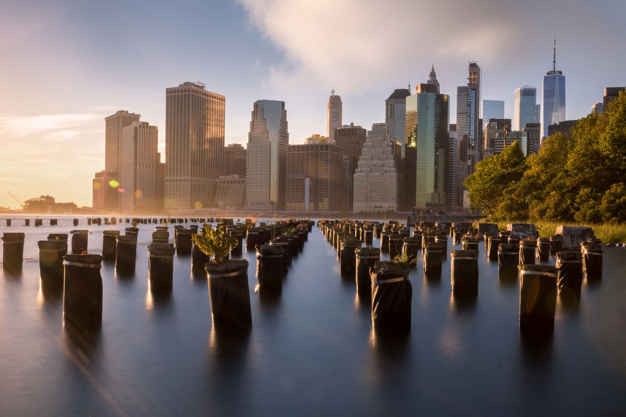 New York City Skyline from Pier 1, Brooklyn, USA