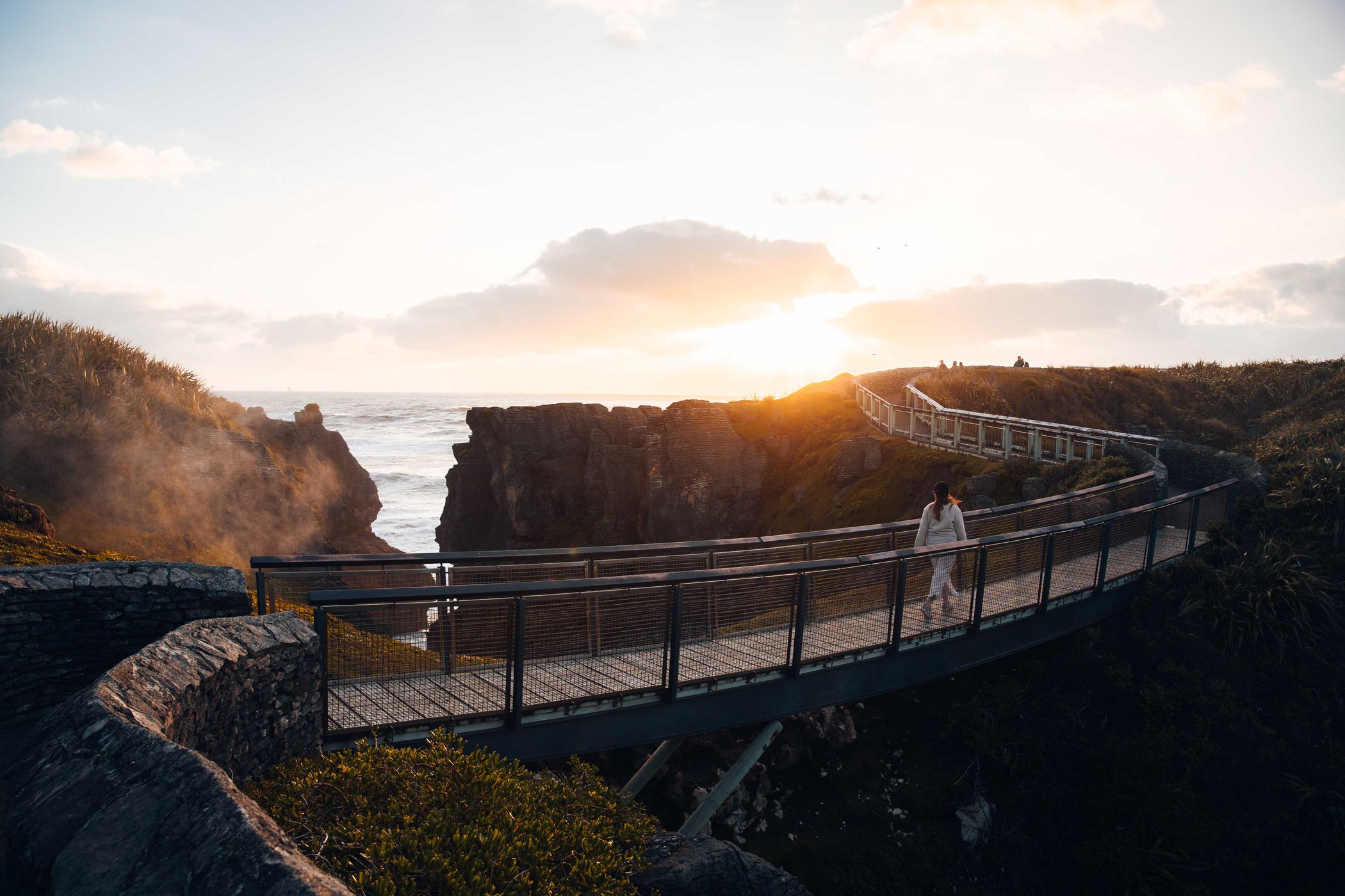 Panncake Rocks bridge, New Zealand