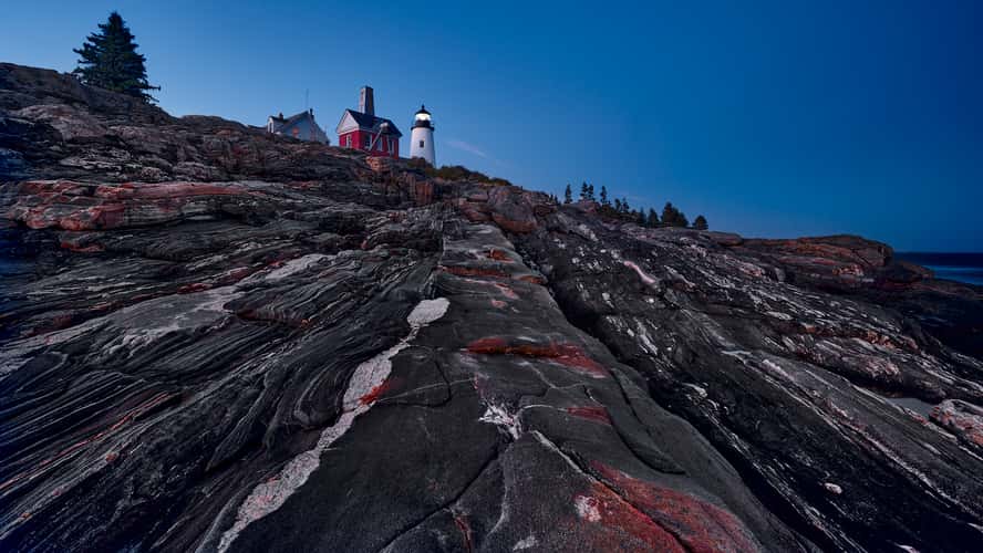 Pemaquid Point Lighthouse from the cliffs