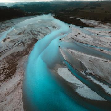 Rakaia River [Drone], New Zealand