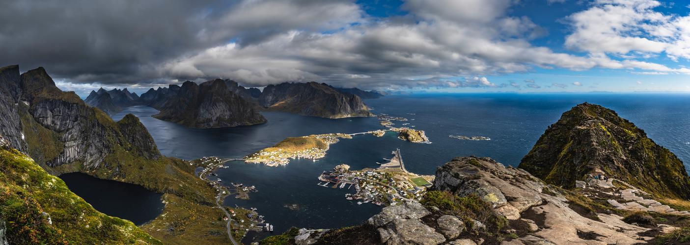 View over Reine (Drone)