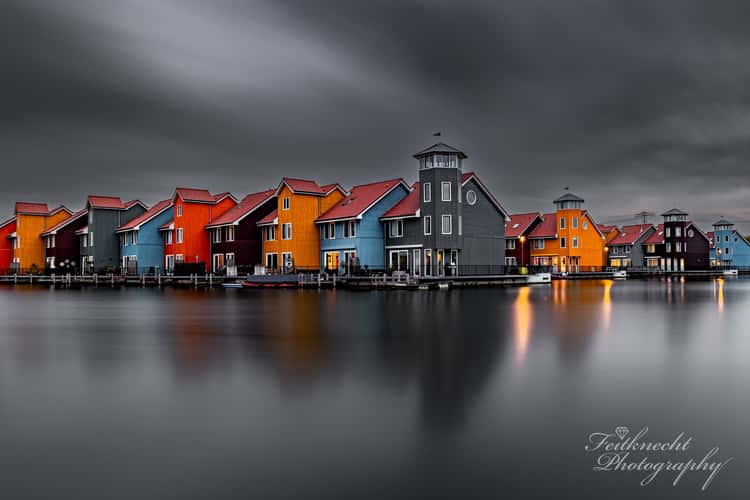 Colourful houses at Reitdiephaven