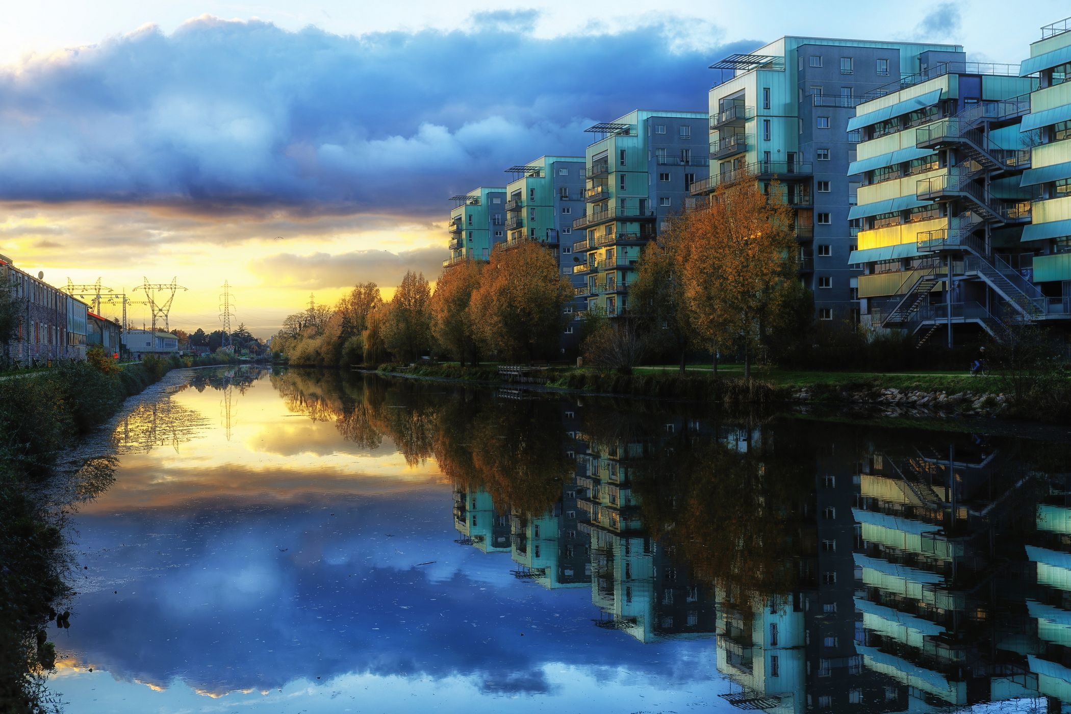 Rennes, the riverside..., France