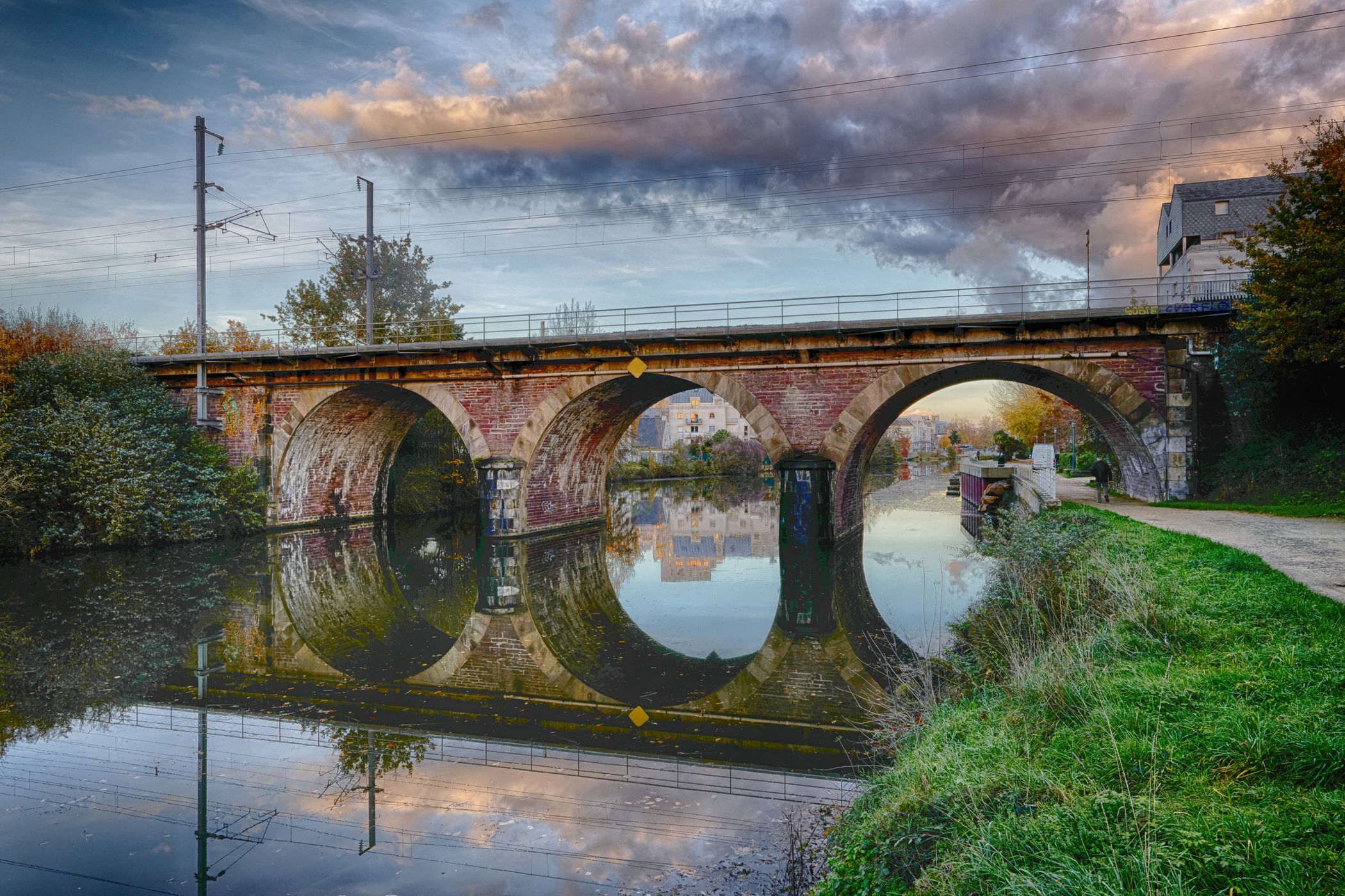 Rennes, the riverside..., France