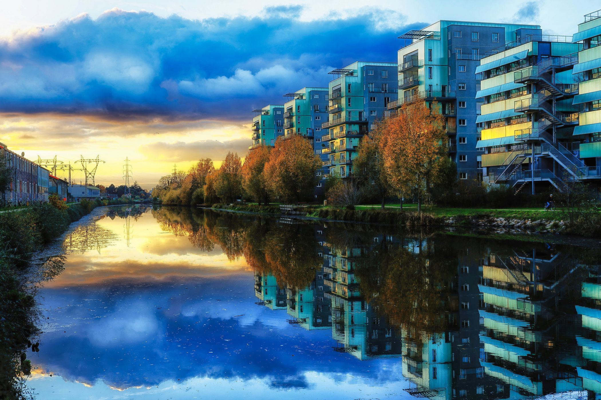 Rennes, the riverside..., France