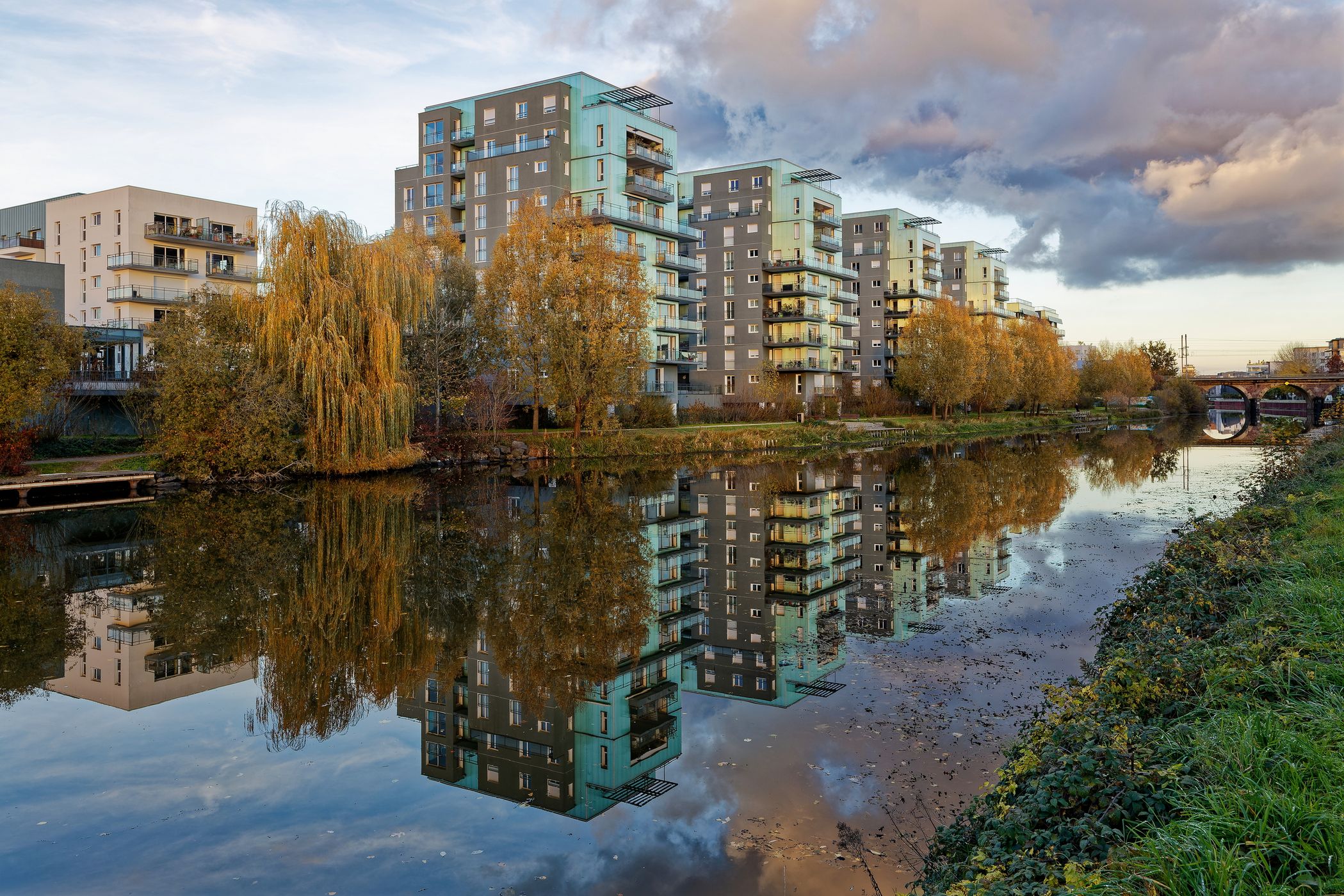 Rennes, the riverside..., France