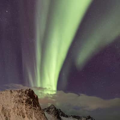 Steinfjord view with Polar light, Norway