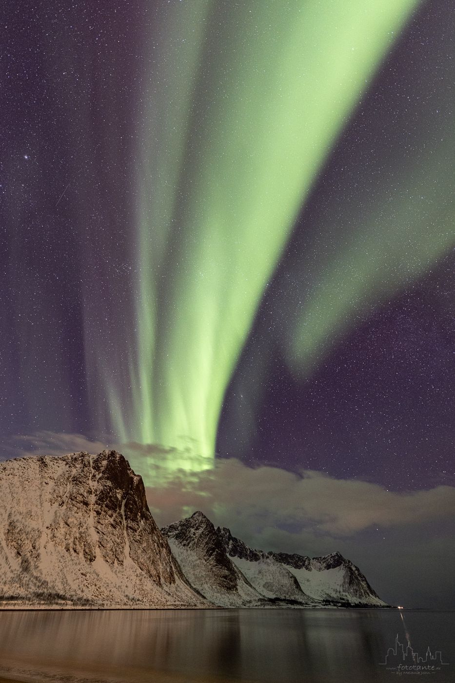 Steinfjord view with Polar light, Norway