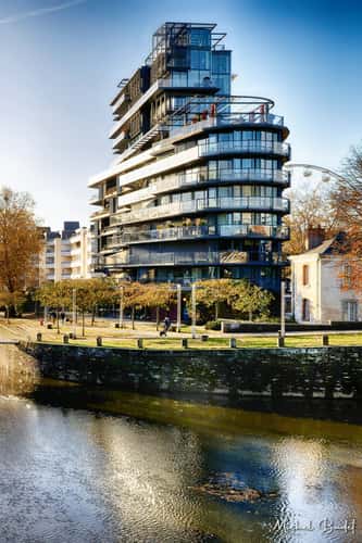 The vilaine in Rennes from the bridge of Britanny