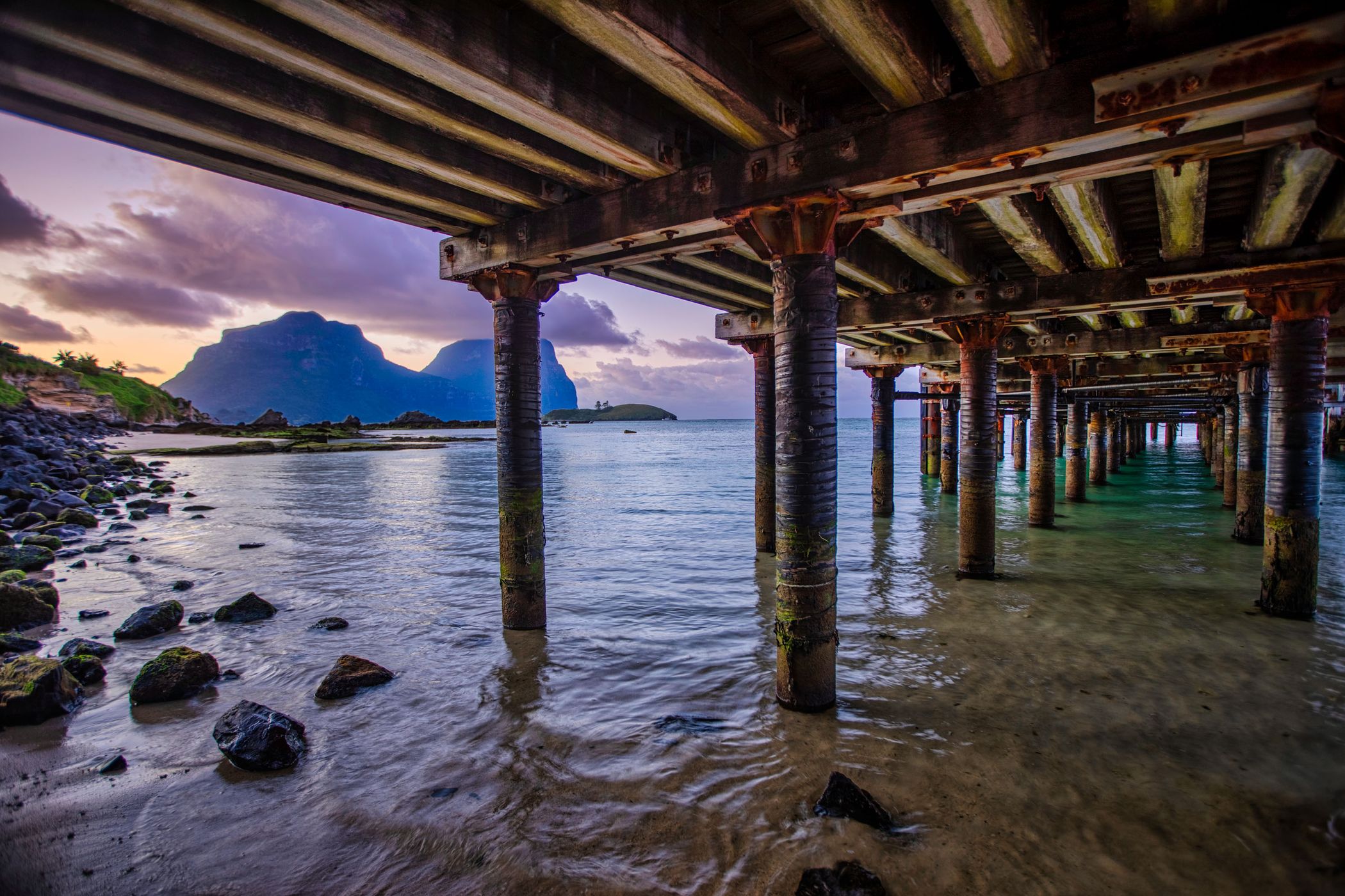 Under the jetty, Lord Howe Island, New South Wales, Australia