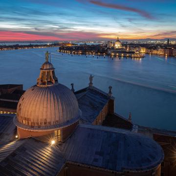View from the church tower of San Giorgio in Venice, Italy