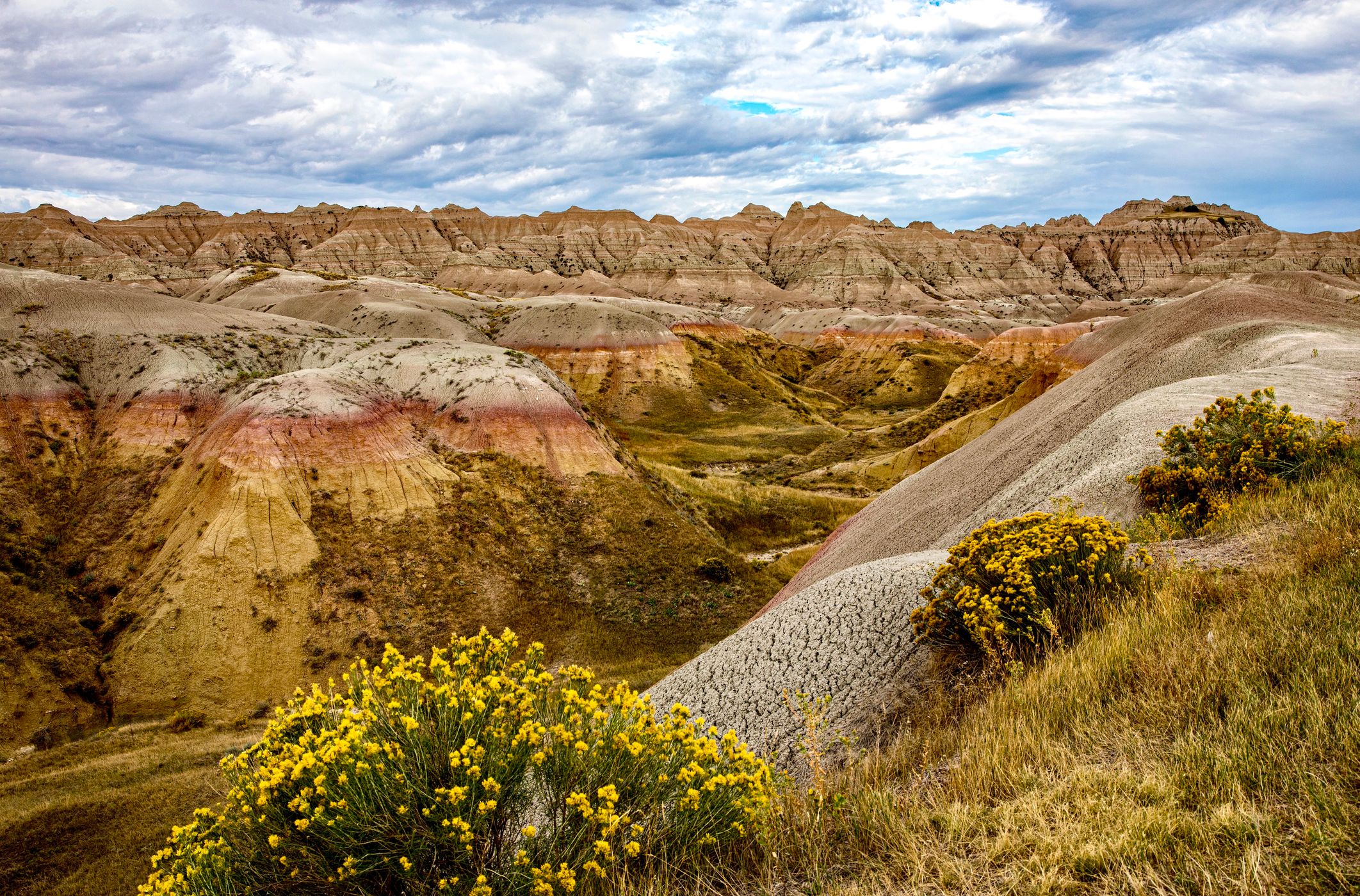 Yellow Hills of the Badlands, USA