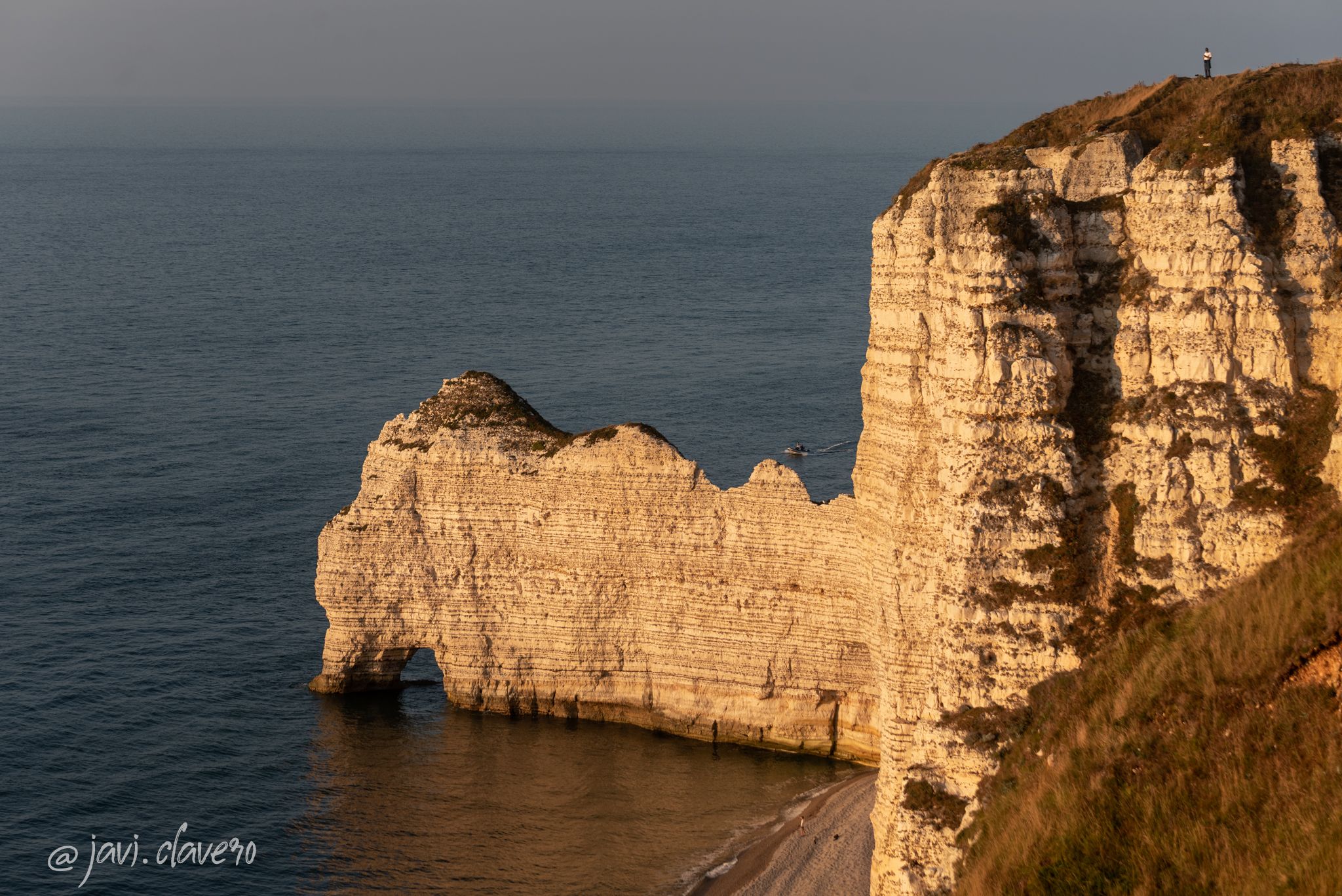 Beautiful cliffs of Etretat, France