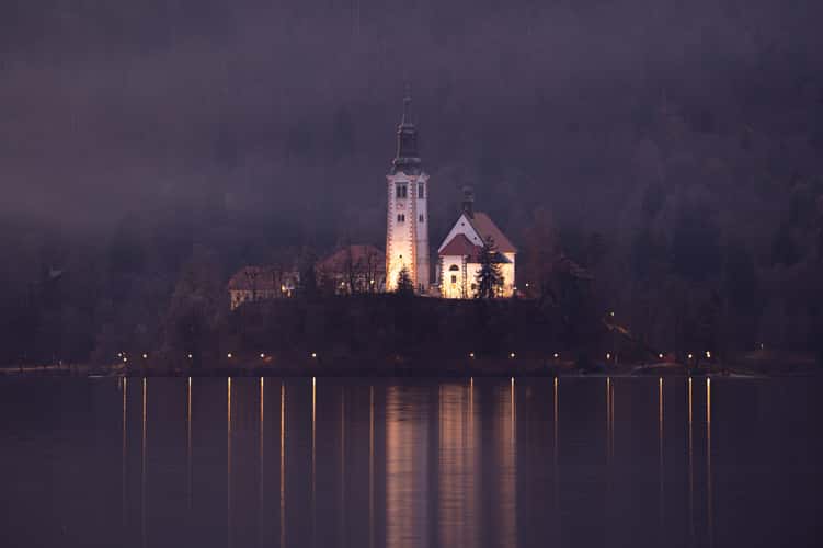Bled lake and island