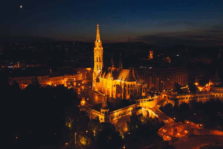 Castle Hill at night