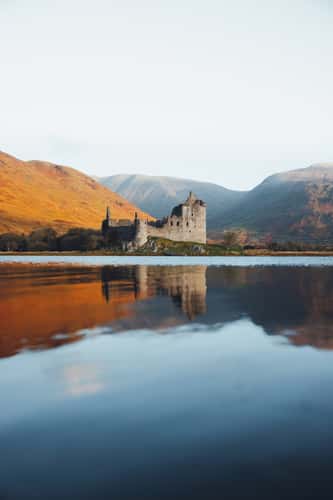 Rocks Kilchurn Castle, Loch Awe, Scotland