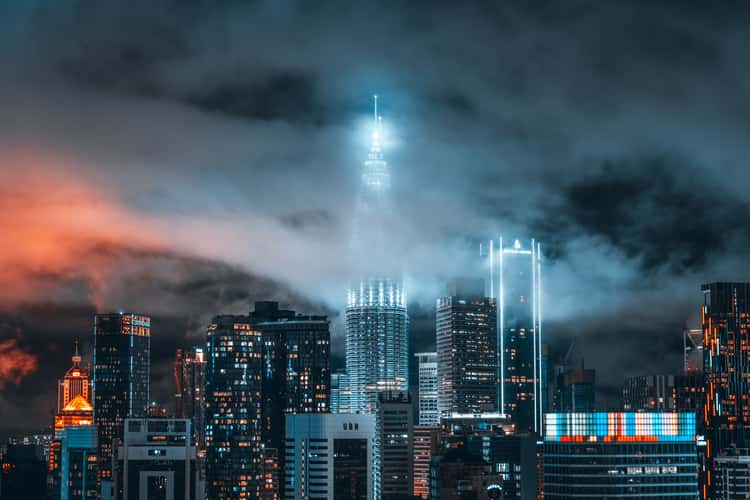 Kuala lumpur Cityscape (side view of Petronas Towers)
