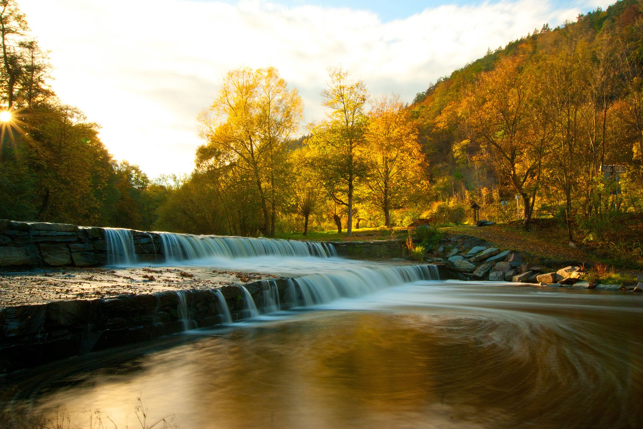 Chrysopras weir in Bad Blankenburg, Germany