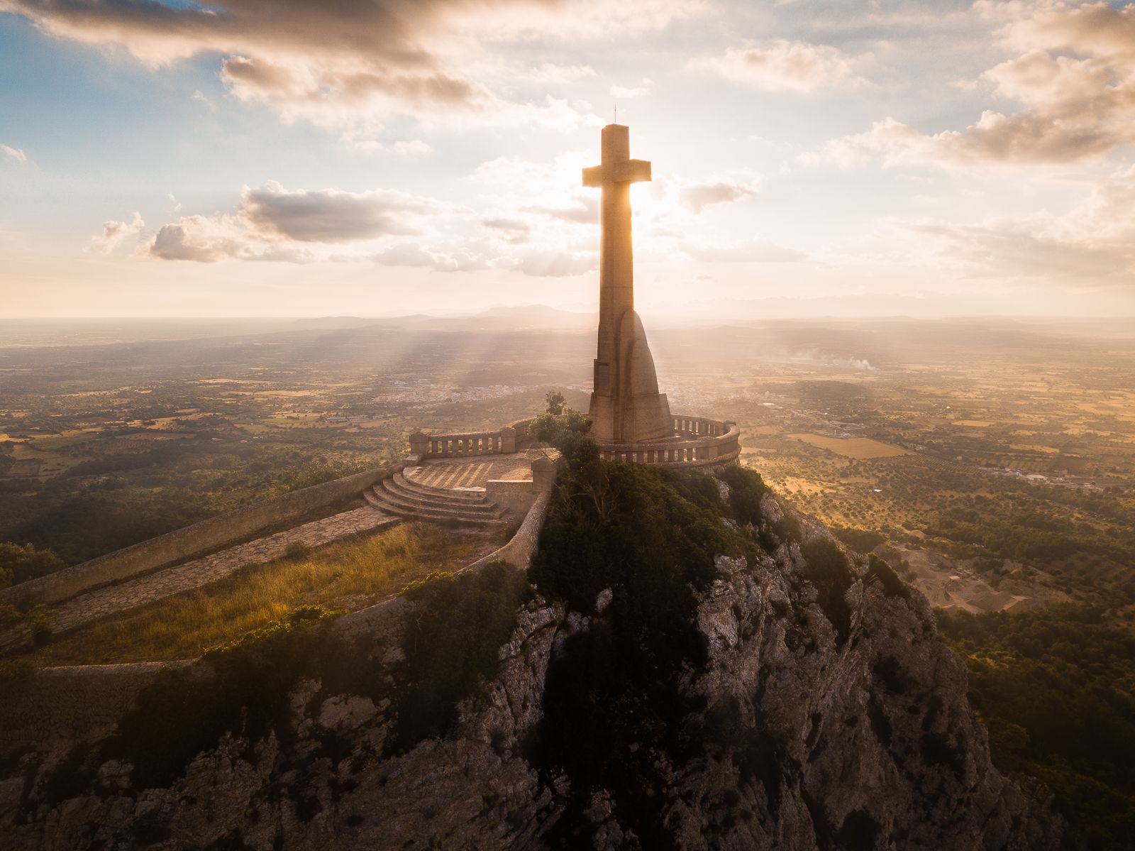 Creu de Sant Salvador, Cross of Sant Salvador (Aerial View), Spain